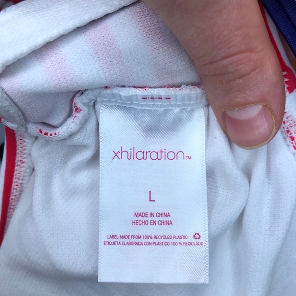 Xhilaration Red White Blue American Flag Swim Top - Picture 4 of 4